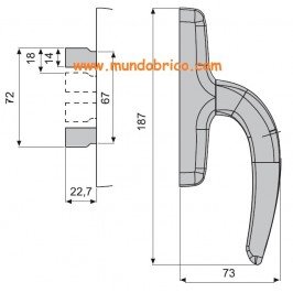 Cremona FAPIM NEFER practicable con LLAVE BLANCO Cremona FAPIM NEFER practicable con LLAVE BLANCO