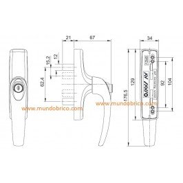 Cremona practicable con LLAVE 870.754 NEGRA de SAVIO-FINESTRA