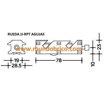 Rueda serie JJ-RPT Agujas metálica SAN ANTONIO