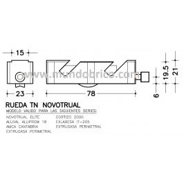 Rueda serie TN NOVOTRUAL metálica SAN ANTONIO