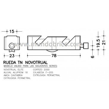 Rueda serie TN NOVOTRUAL metálica SAN ANTONIO