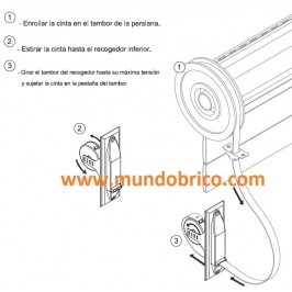 Recogedor de persiana de empotrar BLANCO pequeño