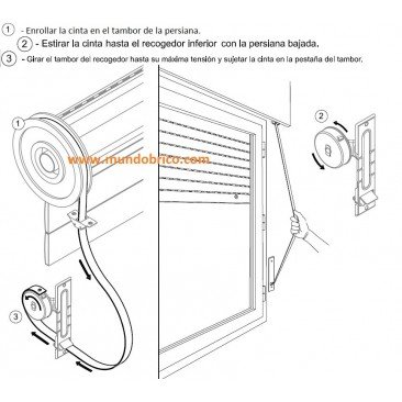 Cinta de Persiana de 18mm 6 Mts PINTAS