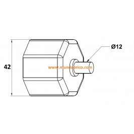 Contera metálica de persiana tubo 42mm