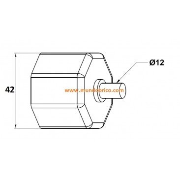 Contera metálica de persiana tubo 42mm