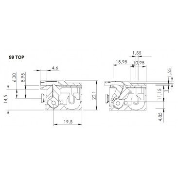 Portero DORCAS Corto 99-1-AbDF-YSX TOP INOX