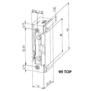 Portero DORCAS Corto 99-1-AbDF-YSX TOP INOX