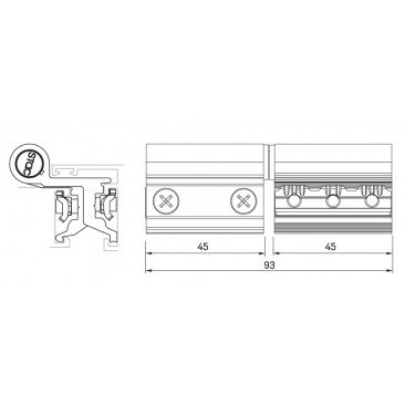 Bisagra STAC CARINA PLUS Derecha Negro