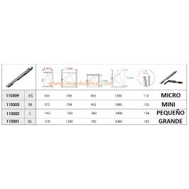 KIT Oscilobatiente STAC 1 hoja BLANCO MINI