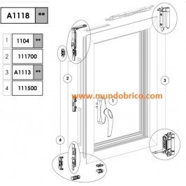 KIT Oscilobatiente STAC 1 hoja BLANCO MINI