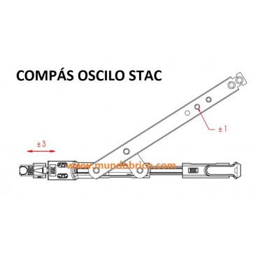 KIT Oscilobatiente STAC 1 hoja NEGRO GRANDE