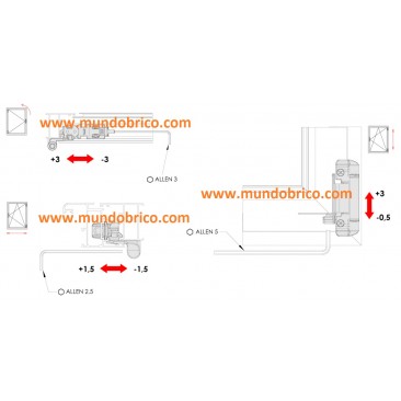 KIT Oscilobatiente STAC 1 hoja NEGRO GRANDE