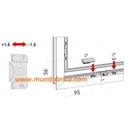 KIT Oscilobatiente STAC 1 hoja NEGRO MINI KIT Oscilobatiente STAC 1 hoja NEGRO MINI