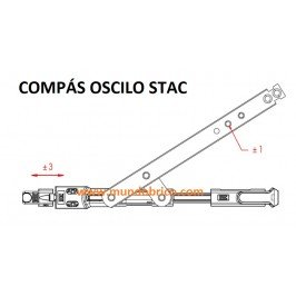 KIT Oscilobatiente STAC 1 hoja LACADO PLATA PEQUEÑO EVO SOFT