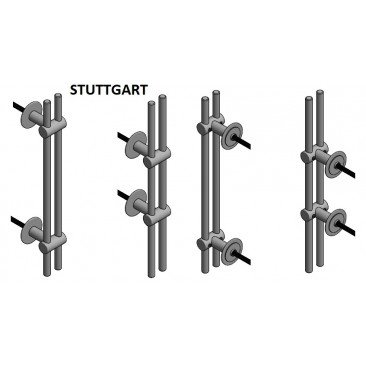 Tirador DOBLE o JUEGO STUTTGART 300mm. INOX