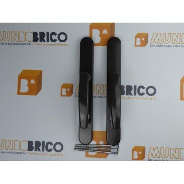 Manilla + Manilla PUERTA PVC Marrón Con bocallave