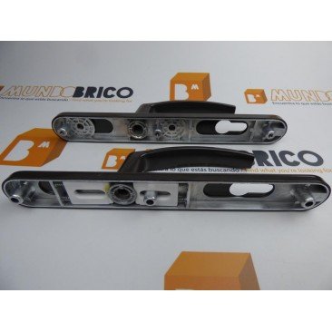 Manilla + Manilla PUERTA PVC Marrón Con bocallave