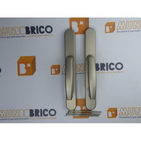 Manilla + Manilla PUERTA PVC Inox Con bocallave