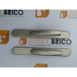 Manilla + Manilla PUERTA PVC Inox Con bocallave