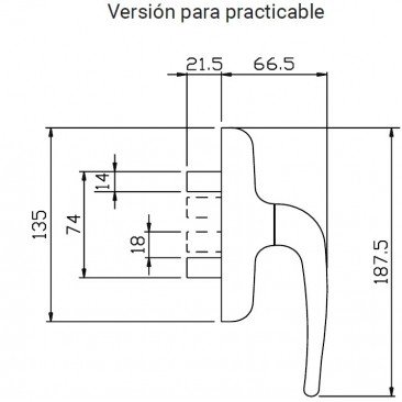 Cremona practicable PRIMA 1024 GIESSE Bronce Viejo