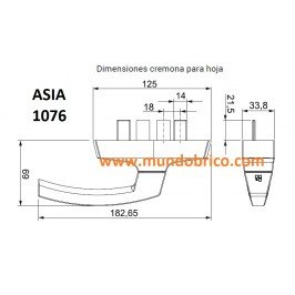 Cremona practicable ASIA 1076 GIESSE Blanco