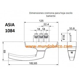 Cremona oscilobatiente ASIA 1084 GIESSE Negro