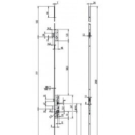 Cerradura CISA 49526/35 Manilla 3 puntos engranajes