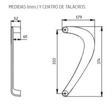 Tirador IZQUIERDO AUSTRAL de ALMA Negro