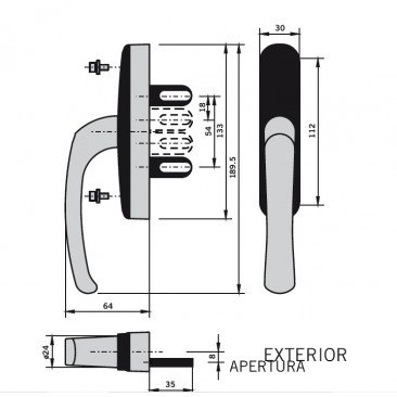 Cremona BAM apertura exterior F-206 NEGRO