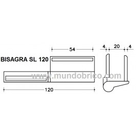 Bisagra SL 120 Derecha Marrón IDÁRRAGA