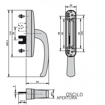 Cremona BAM oscilobatiente F-206 NEGRO