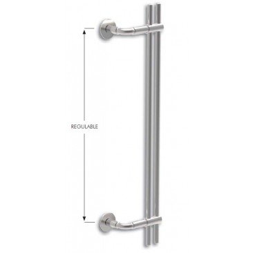 Tirador individual LEIPZIG DESPLAZADO 500mm. INOX