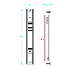 Cierre embutido 216 (muelle) IZQUIERDO Blanco