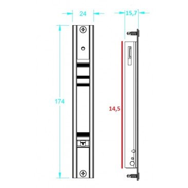 Cierre embutido 216 (muelle) IZQUIERDO Blanco