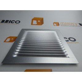 Rejilla de ventilación 15x15 PLATA DE CHAPA DE ALUMINIO