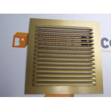 Rejilla de ventilación 15x15 ORO DE CHAPA DE ALUMINIO