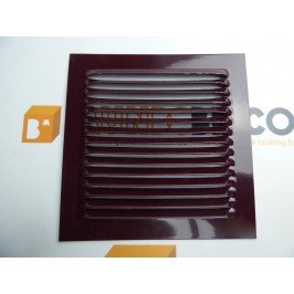 Rejilla de ventilación 15x15 RAL 3007 BURDEOS DE CHAPA DE ALUMINIO