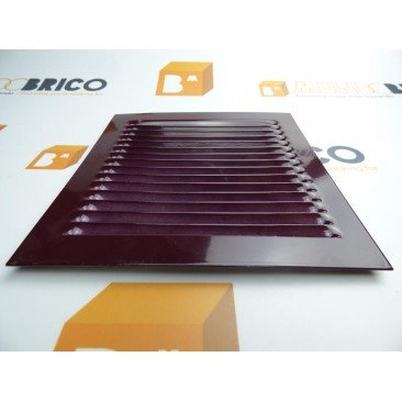 Rejilla de ventilación 15x15 RAL 3007 BURDEOS DE CHAPA DE ALUMINIO