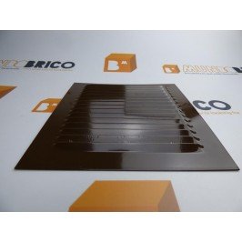 Rejilla de ventilación 15x15 RAL 8014 MARRÓN CHAPA DE ALUMINIO