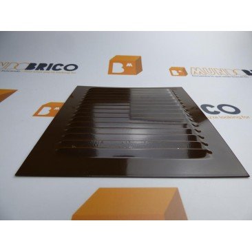 Rejilla de ventilación 15x15 RAL 8014 MARRÓN CHAPA DE ALUMINIO