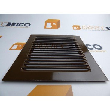 Rejilla de ventilación 15x15 RAL 8014 MARRÓN CHAPA DE ALUMINIO