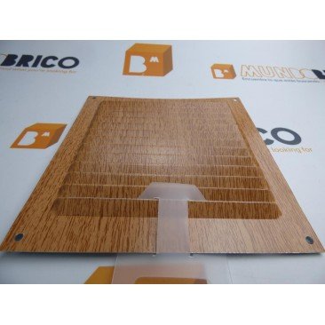 Rejilla de ventilación 15x15 MADERA HAYA CHAPA DE ALUMINIO