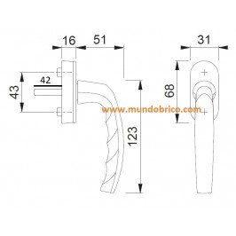 Manilla o cremona PVC plata