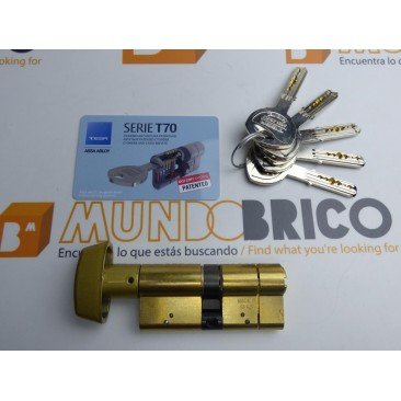 Cilindro BOTÓN TESA T-70 35x35 Latón Leva larga