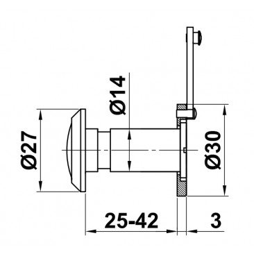 Mirilla 25-42 Latón