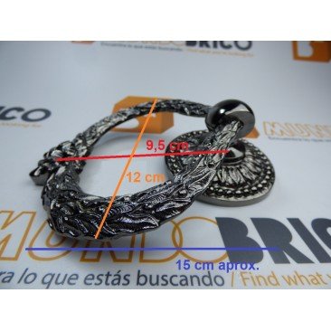 Llamador o aldaba LAUREL 1085 NÍQUEL NEGRO