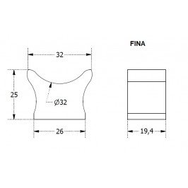 Fijación intermedia de aluminio FINA de ALUMABE