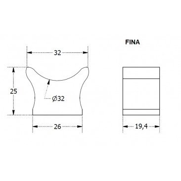 Fijación intermedia de aluminio FINA de ALUMABE