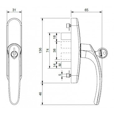Cremona ALPHA LLAVE practicable NEGRO