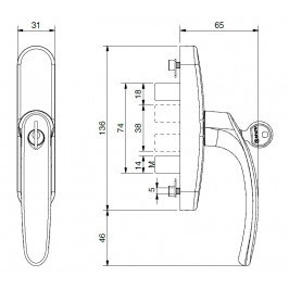 Cremona ALPHA LLAVE practicable BLANCO